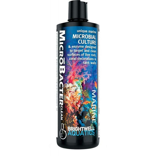 MicroBacter CLEAN 250ml Microbial and Enzyme Aquarium Cleaner (Marine) - Brightwell Aquatics